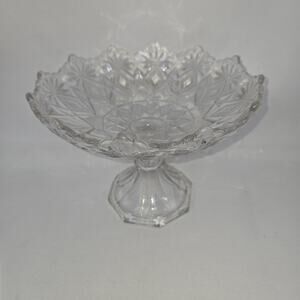 US Glass EAPG Antique Shoshone Compote 15046 Victor Blazing Pinwheels‎ 7 in